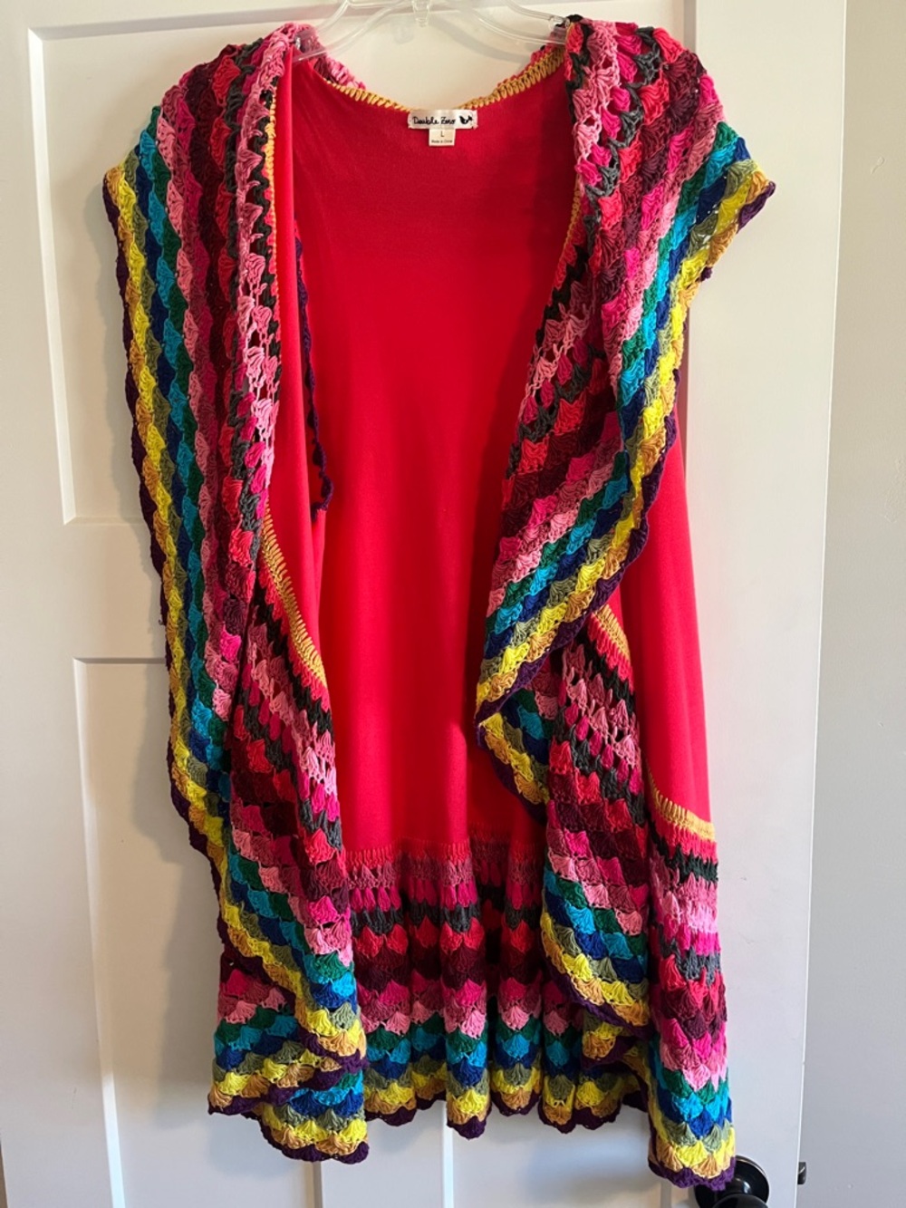 Double Zero Red Top with Mustard Trim